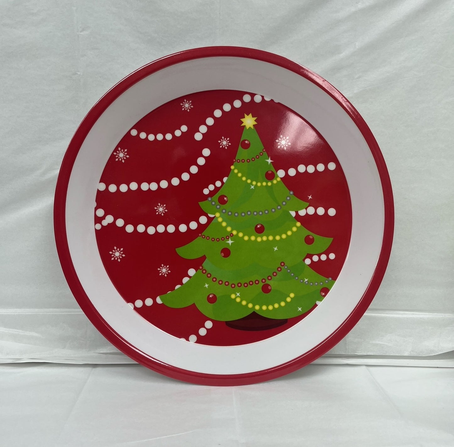 PARTY  MELAMINE XMAS TRAY 12 INCH