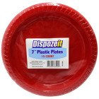 DISPOZEIT 7"PLASTIC PLATES 15CT (RED)