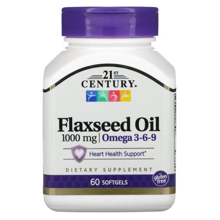 Flaxseed Oil 1000 mg - OMEGA 3-6-9 60 count