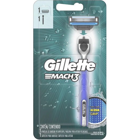 GILLETTE MACH 3 1 RAZOR + 1REFILL 1CT