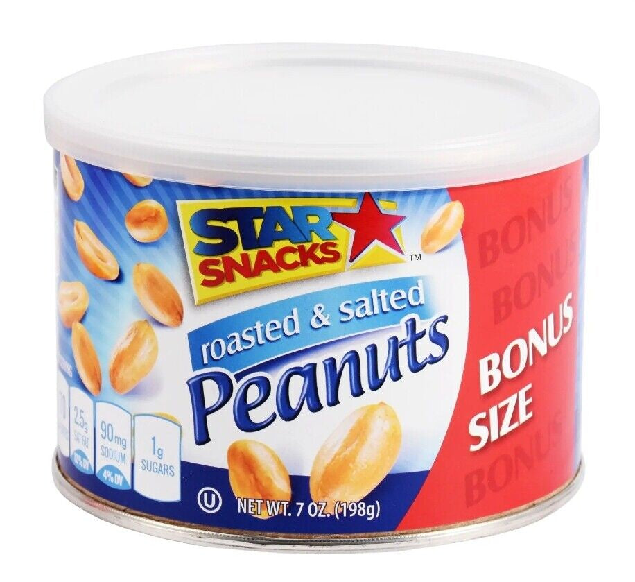 STARSNACKS ROASTED & SALTED PEANUTS 7 OZ