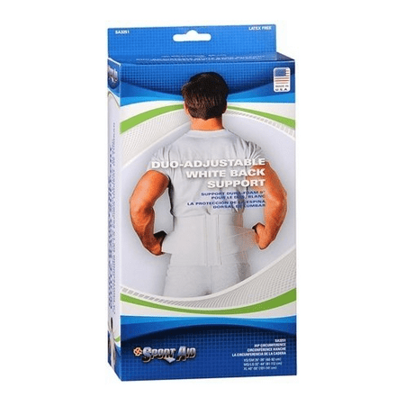 DUO ADJUSTABLE WHITE BACK SUPPORT  SIZE - XS -- SPORT AID