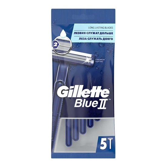 Gillette Blue 2 Chromium disp razor 5ct