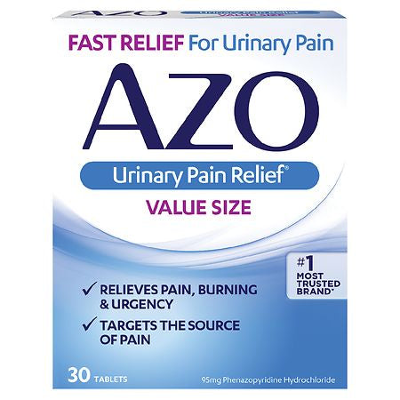 AZO URINARY PAIN RELIEF 30 TABLETS