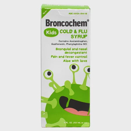 BRONCOCHEM COLD & FLU KIDS SYR 4OZ