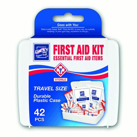 LUCKY FIRST AID KIT TRAVEL SIZE 42 PIECES