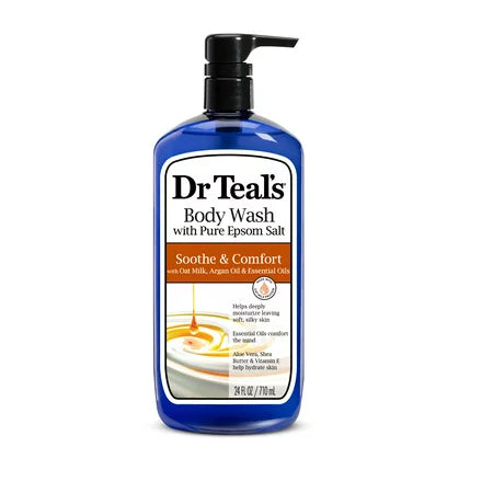 DR TEALS BODY WASH SOOTHE AND COMFORT OAT MILK ARGAN OIL 24 OZ