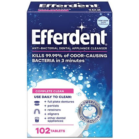 EFFERDENT COMPLETE CLEAN 102 TABLETS