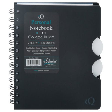 PERSONAL NOTEBOOK 7X5 in./100 SHEETS