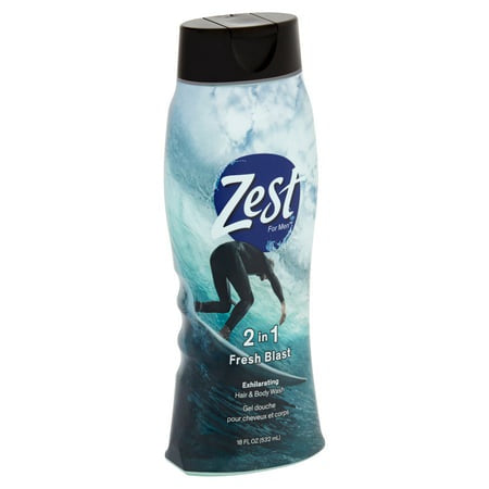 Zest For Men 2 in 1 Fresh Blast Hair & Body Wash 18 oz