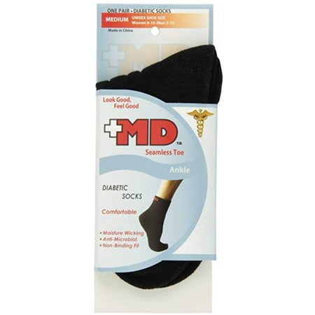 DIABETIC SOCKS ANKLE MEDIUM BLACK