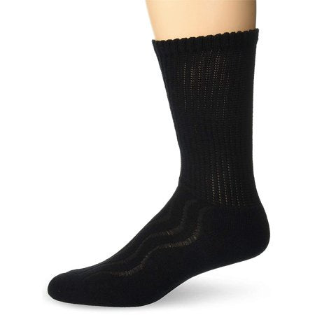 DIABETIC SOCKS CREW LARGE BLACK