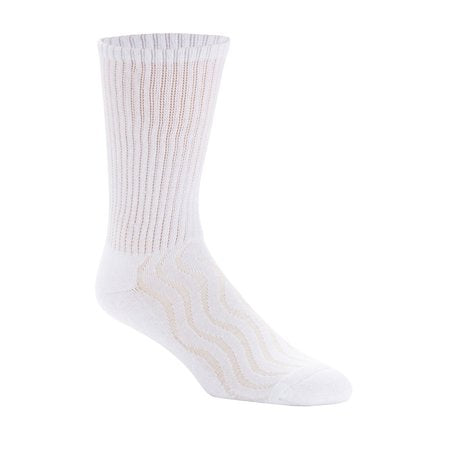 DIABETIC SOCKS CREW MEDIUM WHITE