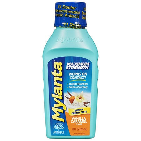 MYLANTA MAX STRENGTH CREAMY VANILLA  CARAM FLAVOR 12 OZ