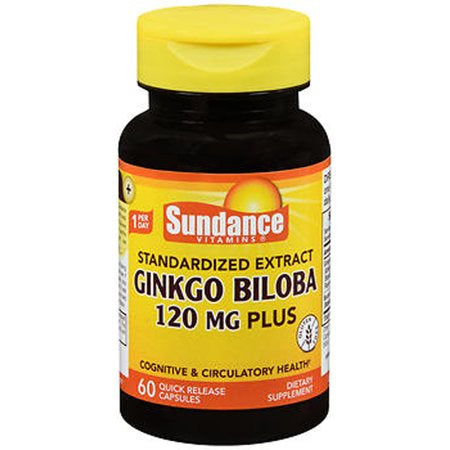 GINKGO BILOBA 120 mg  PLUS 60 CAPSULES - SUNDANCE