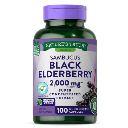 Nature's Truth Sambucus  Black Elderberry  100 Capsules