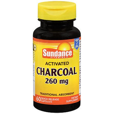 ACTIVATED CHARCOAL 260 MG 60 Cpsules - SUNDANCE