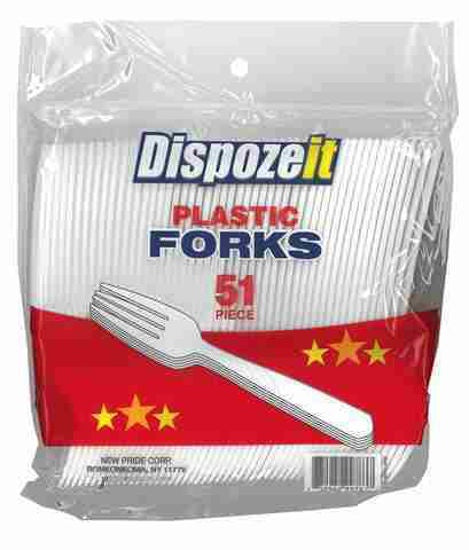 DISPOZEIT PLASTIC FORKS 51CT