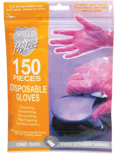 DISPOZEIT SHIELD & PROTECT GLOVE 150CT CLEAR #13226