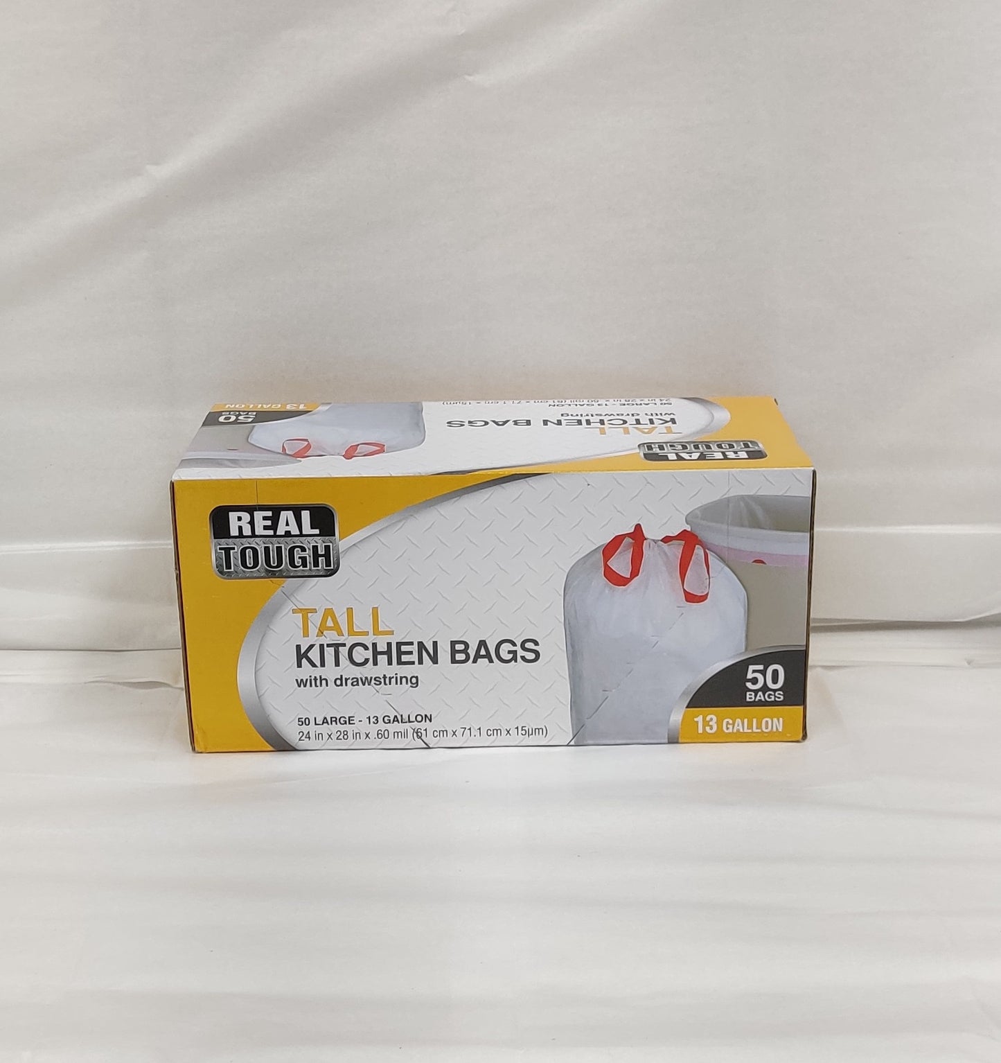 REAL TOUGH TALL KITCHEN BAG 13 GL 50CT DRAW STRING