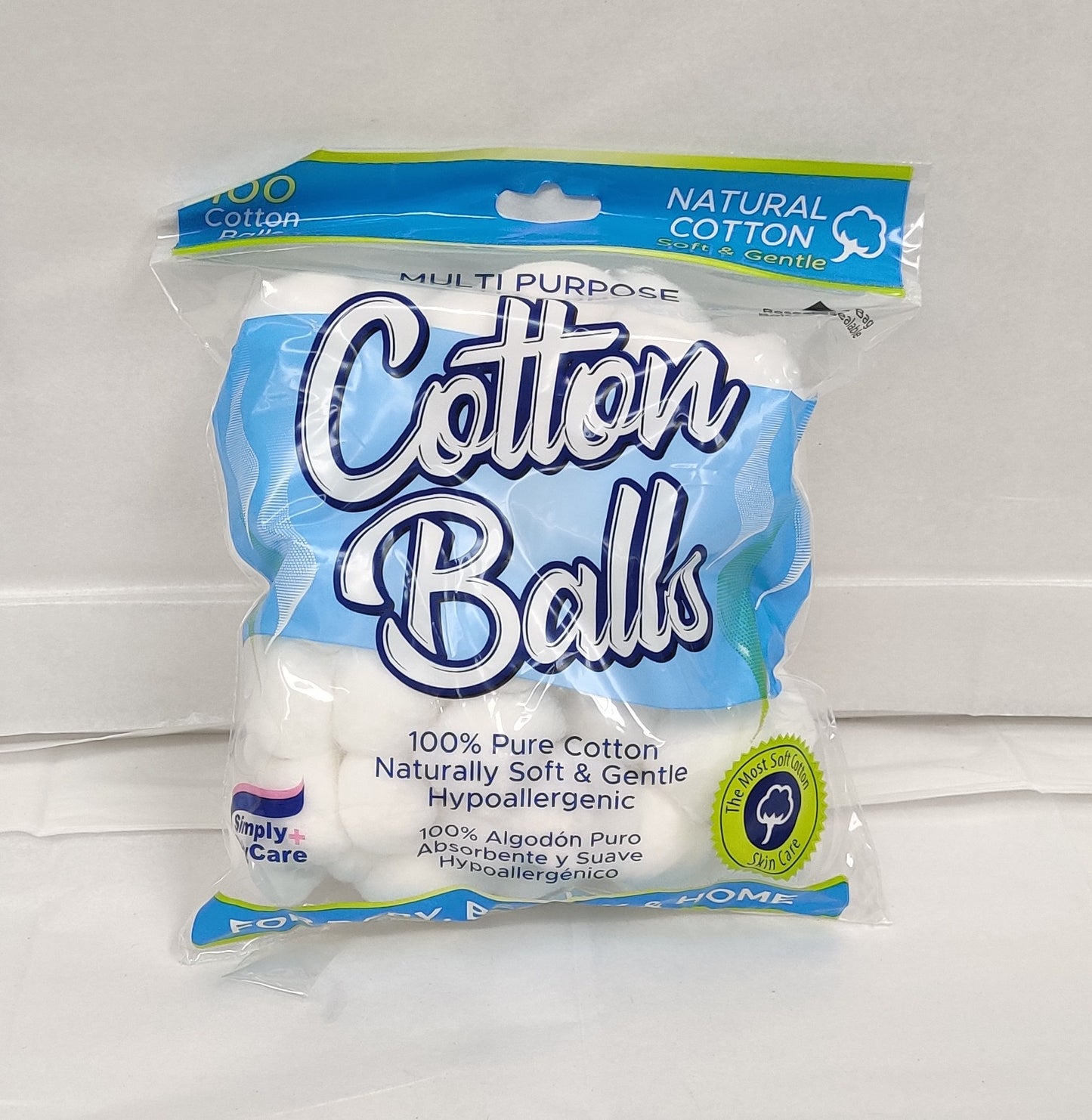 SIMPLY BODYCARE COTTON BALLS 100CT #24515