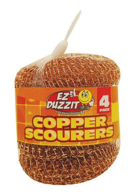 EZDUZZIT COPPER SCOURER 4CT  NET BAG