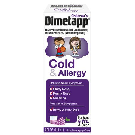 DIMETAPP COLD & ALLERGY GRAPE FLAVOR 4 OZ