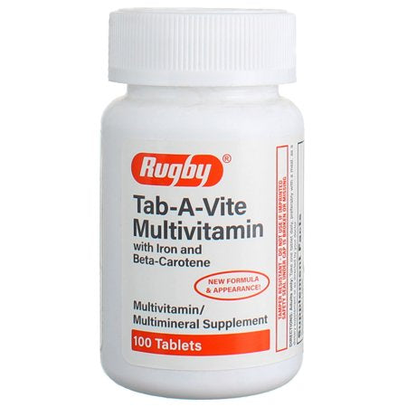 RUGBY TAB-A-VITE MULTIVITAMIN 100 TABLETS