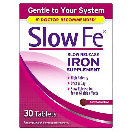 SLOW FE IRON EASY TO SWALLOW TABLETS 30 CT