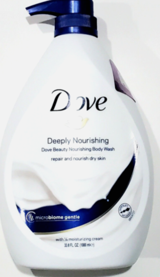 Dove Deeply Nourishing Original Moisturising Cream w/Pump  Body Wash 33.8oz