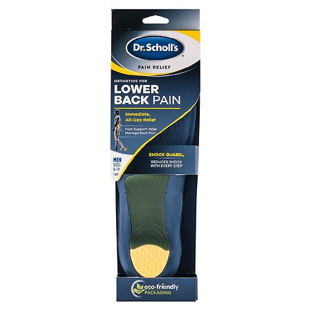 DR SCHOLLS LOWER BACK PAIN RELIEF INSOLES MEN 8-14 ONE PAIR