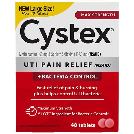 CYSTEX UTI PAIN RELIEF 48 TABLETS