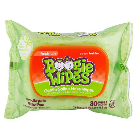 BOOGIE WIPES SALIAN NOSE WIPES FRESH  30 CT