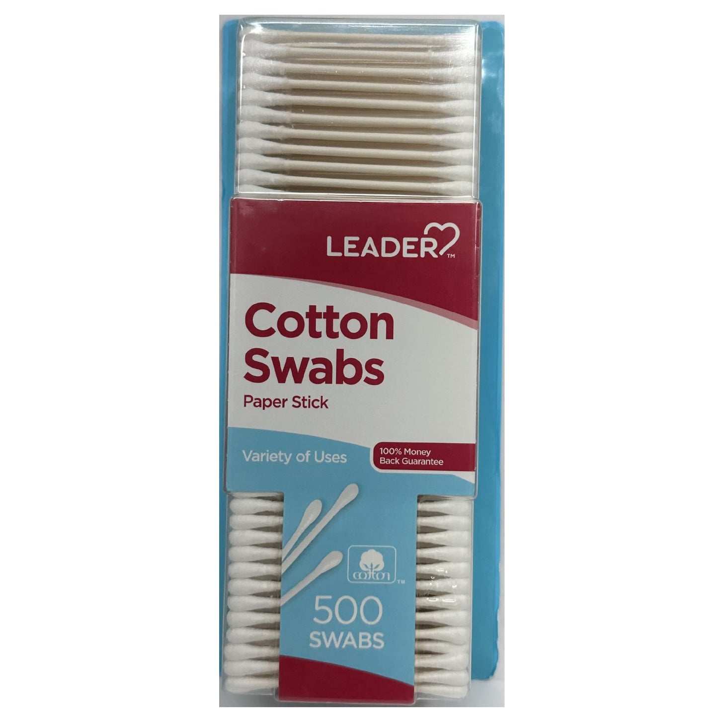 LEADER COTTON SWABS 500CT