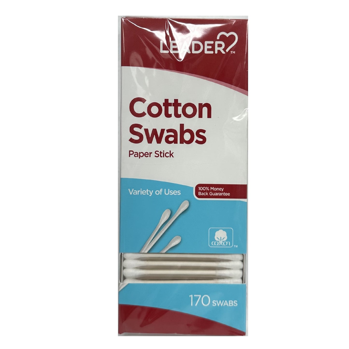 LEADER COTTON SWABS 170 CT